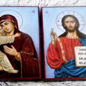 Иконописная мастерская "Мир иконы" Рукописные венчальные иконы под заказ .Эксклюзивный подарок. - весільні аксесуари у Сумах - портфоліо 1