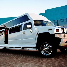 019 Лімузин Mega Hummer H2 білий - авто на весілля у Києві - портфоліо 1