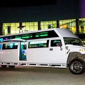 019 Лімузин Mega Hummer H2 білий - авто на весілля у Києві - портфоліо 3