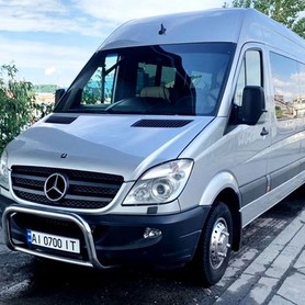 275 Mercedes Sprinter сріблястий 20 місць - авто на весілля у Києві - портфоліо 1