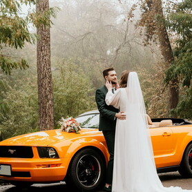 159 Ford Mustang кабриолет оранжевый прокат аренда - авто на весілля у Києві - портфоліо 1