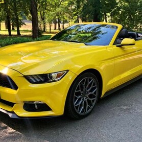 070 Ford Mustang GT жовтий кабріолет оренда - авто на весілля у Києві - портфоліо 5