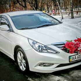 166 Hyundai Sonata білий NEW - авто на весілля у Києві - портфоліо 1