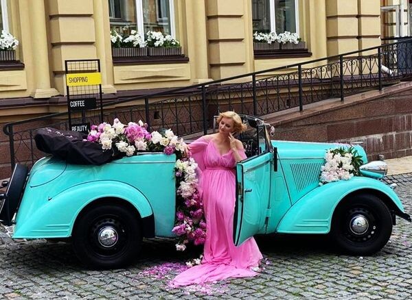 137 Кабріолет ретро Opel бирюзовый оренда 