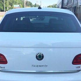 Skoda Superb white 4X4 - авто на весілля у Дніпрі - портфоліо 3