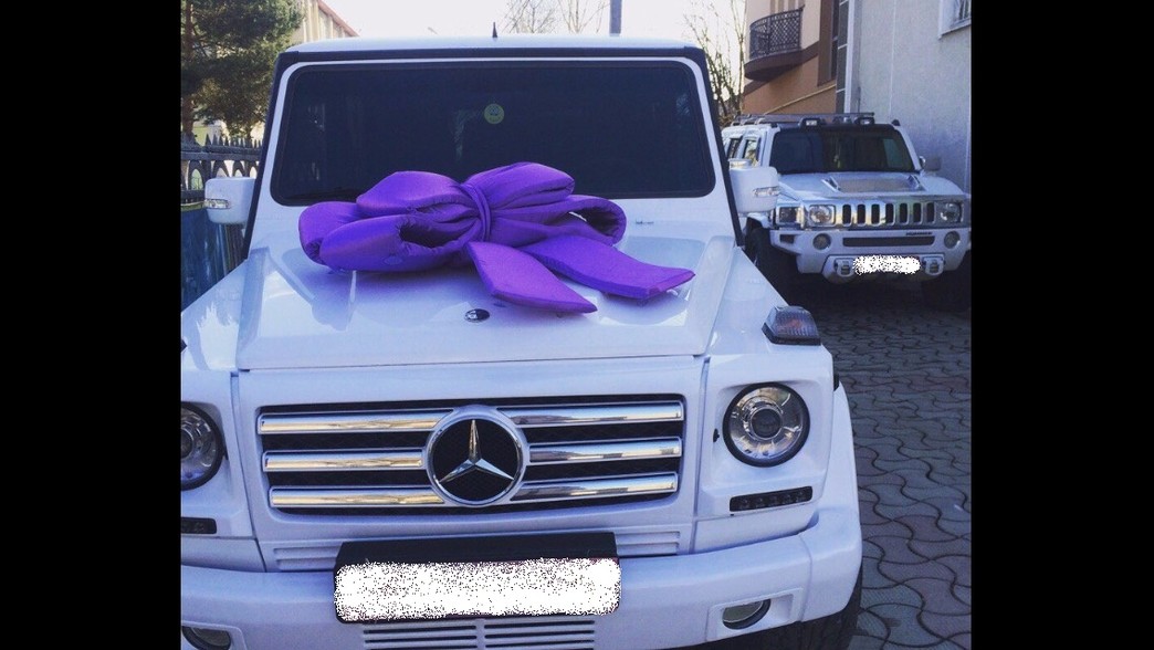 Mercedes G-class (кубик) Чорний і Білий 